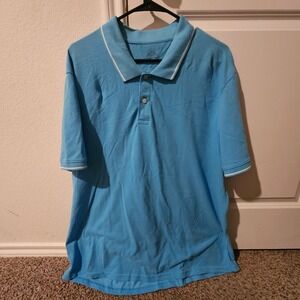 St. John's Bay Legacy Polo Shirt XXL Blue Mens Short Sleeve Cotton Classic Fit